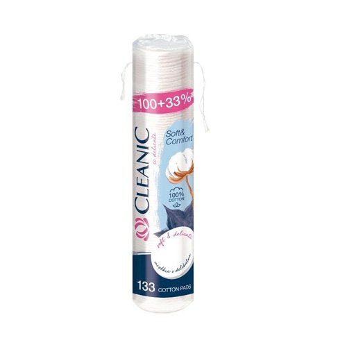 Cleanic Soft & Comfort Cotton Pad- 100 Pieces