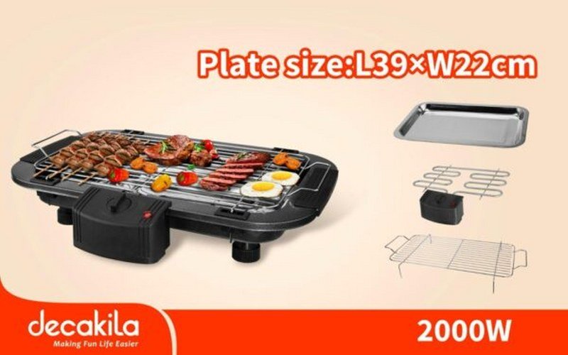 Decakila Electric Barbecue Grill- 2000 Watts
