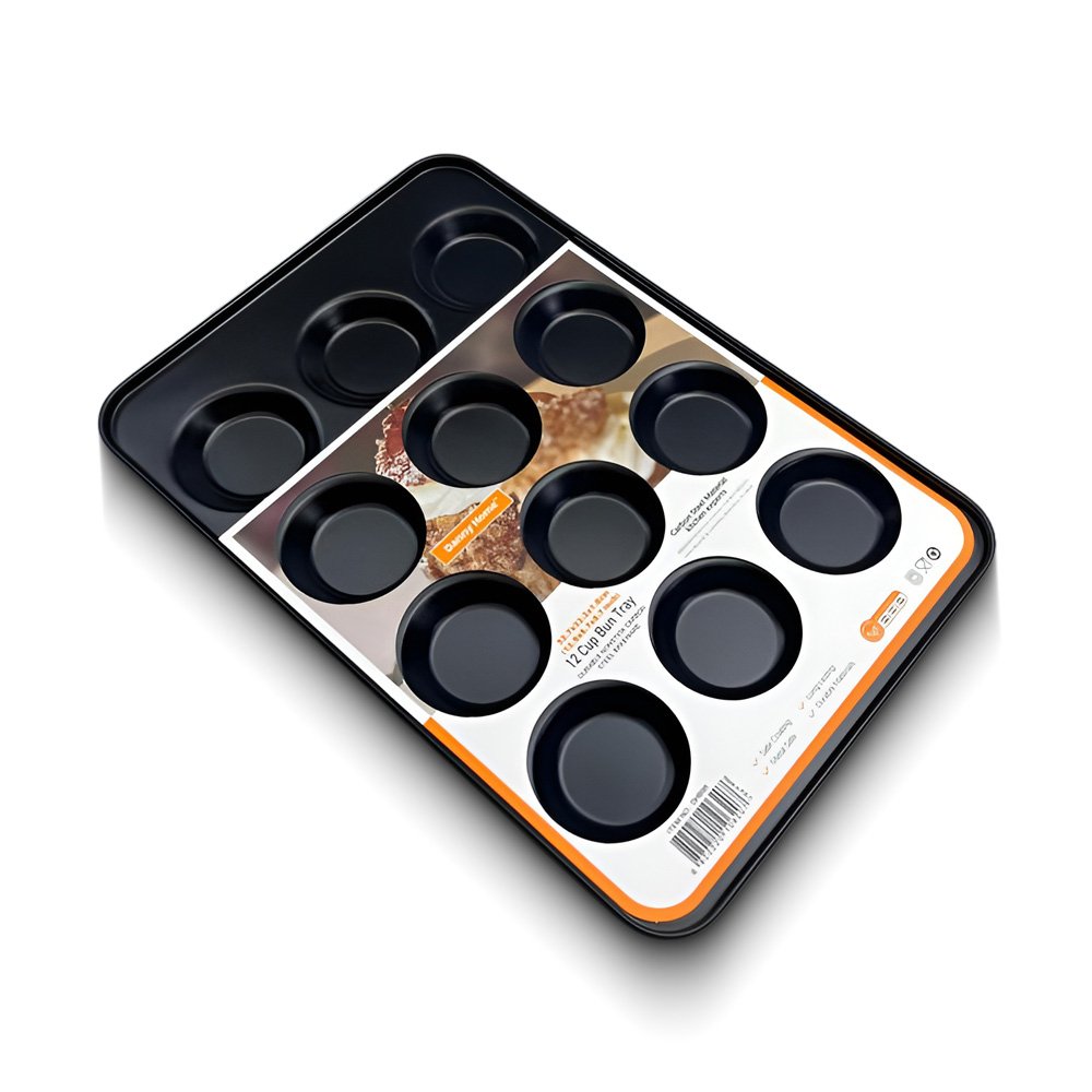 Danny Home Non-Stick Bun Tray- 12 Cup, 32.7x22.2x1.8cm