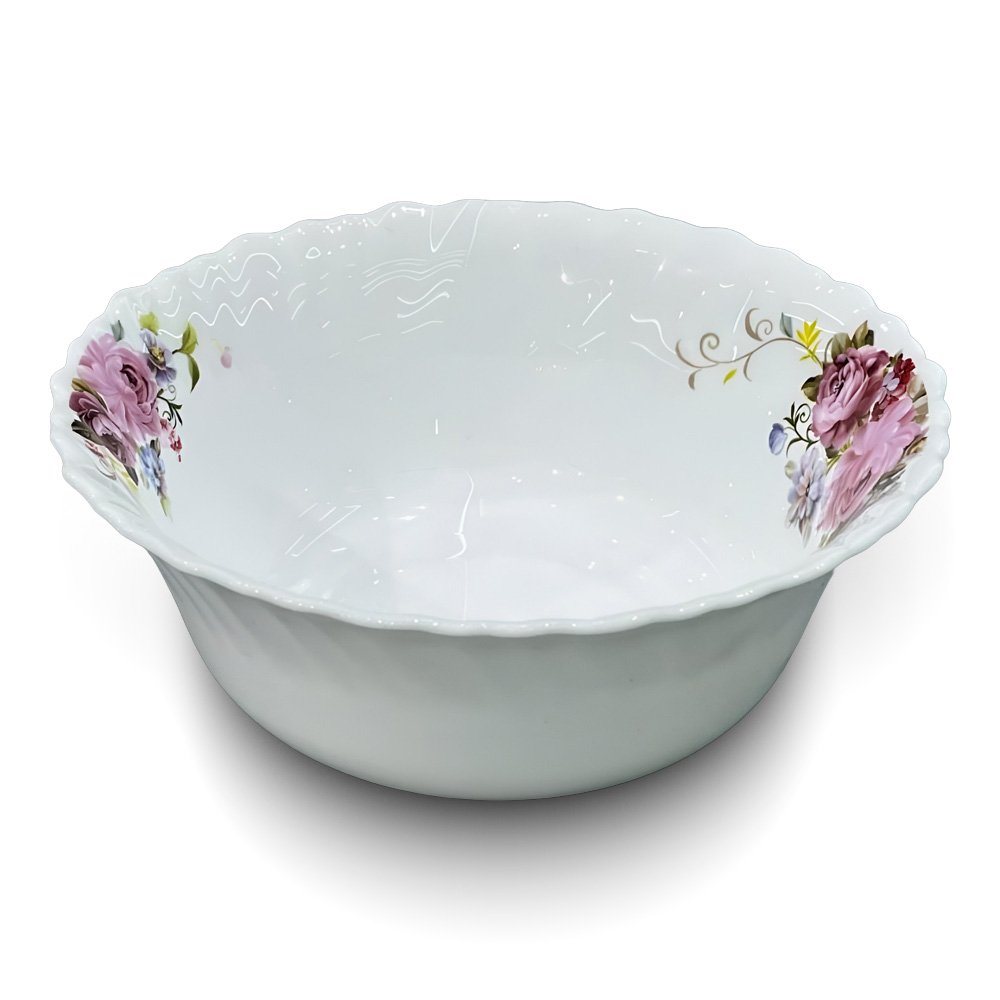 "Floral Opal Glass Bowl- 7 Inches, 17.5x6.5cm"