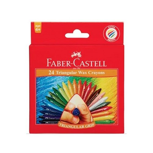 Faber castell-triangular wax crayon 24pcs