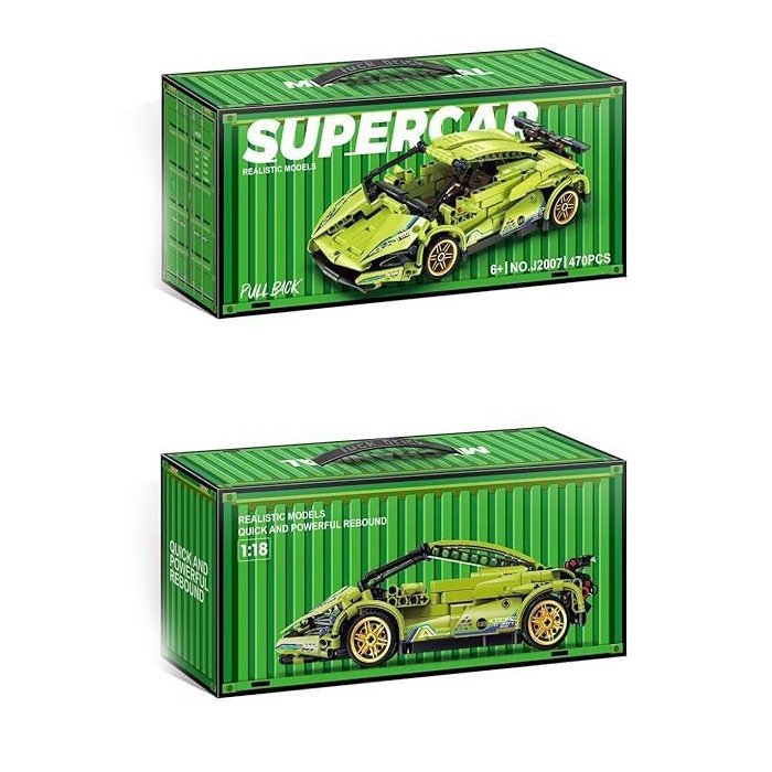 1:18 Supercar Building Blocks Model Kit- 470 Pieces