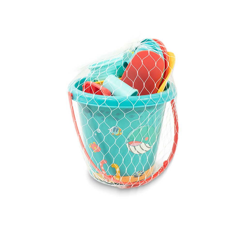 Beach Bucket and Sand Toy Set- 18 Pieces
