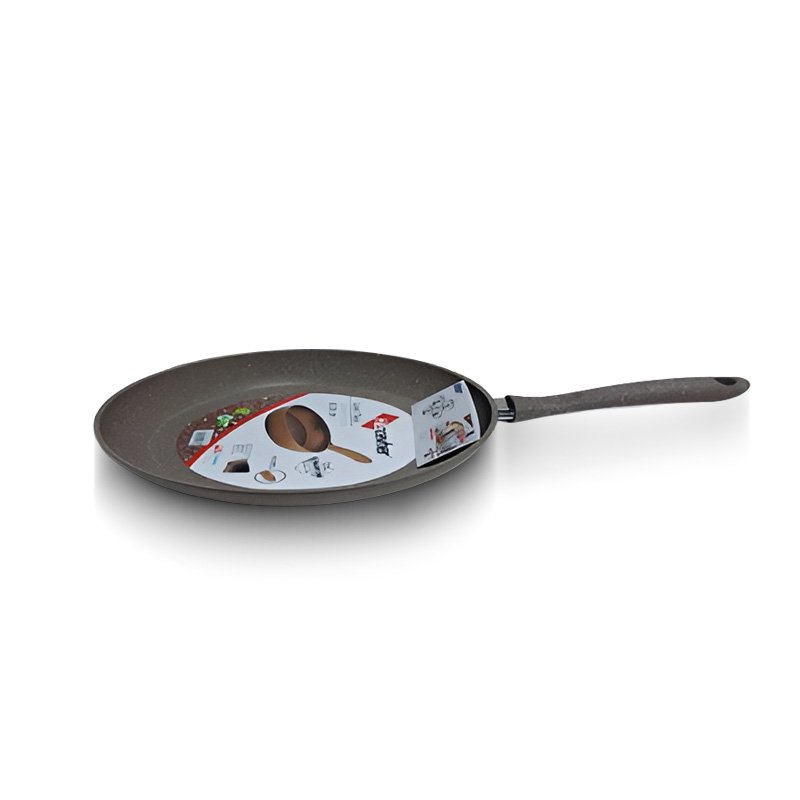 Hascevher Tava Non-Stick Granite Frying Pan- Brown, 24cm