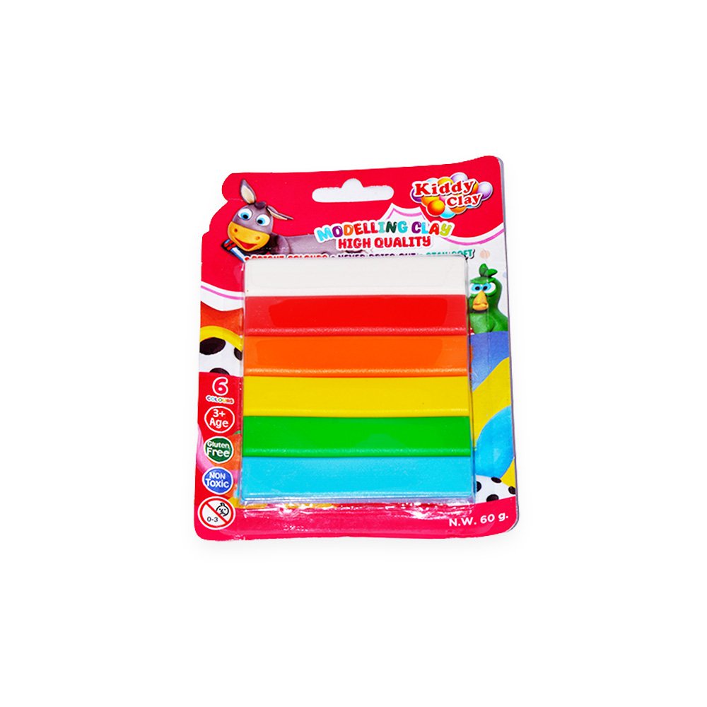 Kidday Clay Modelling Clay- 6 Colors