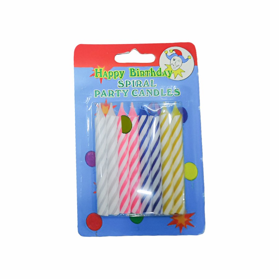 Happy Birthday Spiral Party Candles