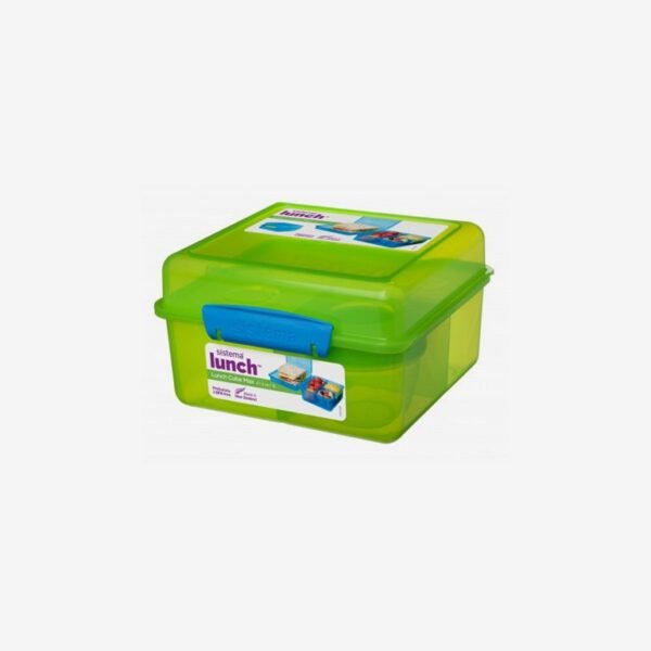 Sistema Lunch Cube Box With Yogurt Container Green