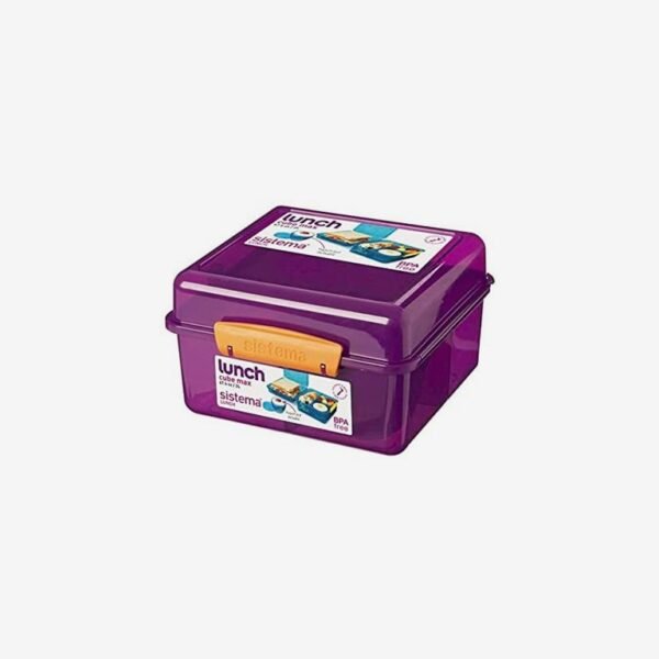 Sistema Lunch Cube Box With Yogurt Container Green