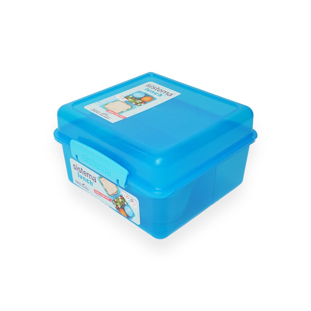 Sistema Lunch Cube Box With Yogurt Container Green