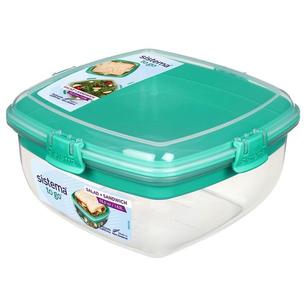 Sistema To Go Salad + Sandwich Lunch Box- 1.63L