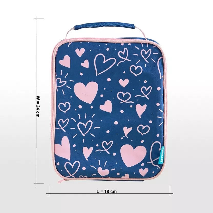 Smash Printed Insulated Lunch Bag- Hearts