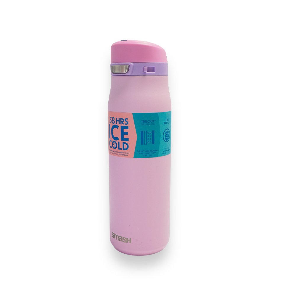 Smash Pure Chugger Stainless Steel Water Bottle, Pink, 750ml