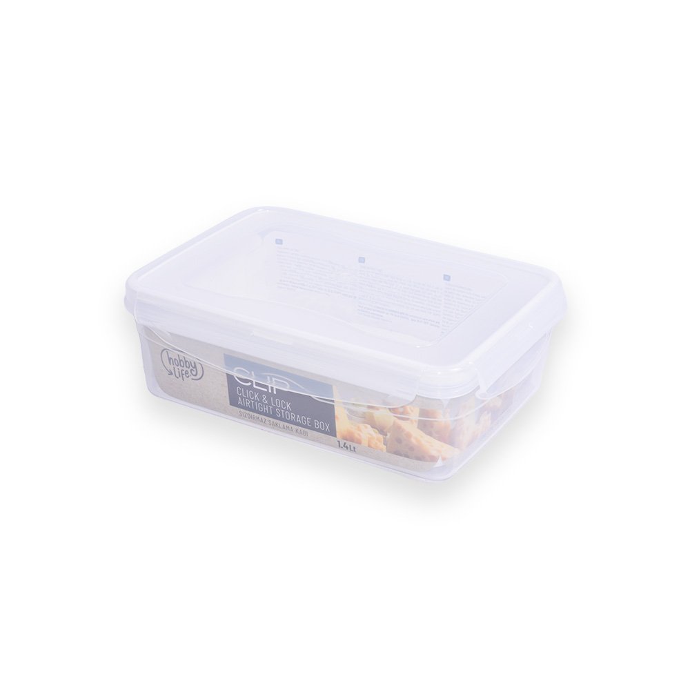 Hobby Life Airtight Rectangular Plastic Food Container- 1.4 Liters