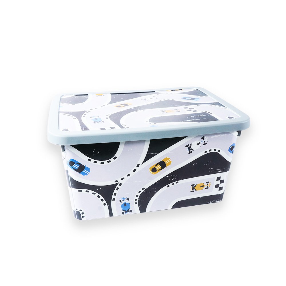 Hobby Life Swan Pattern Storage Box with Lid- 20 Liters