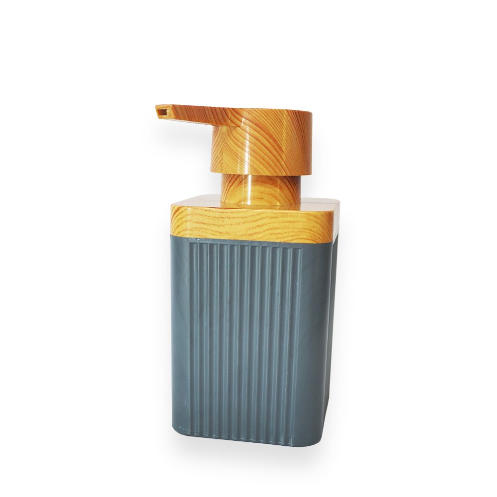 Wooden Top Soap Dispenser Grey And Wood