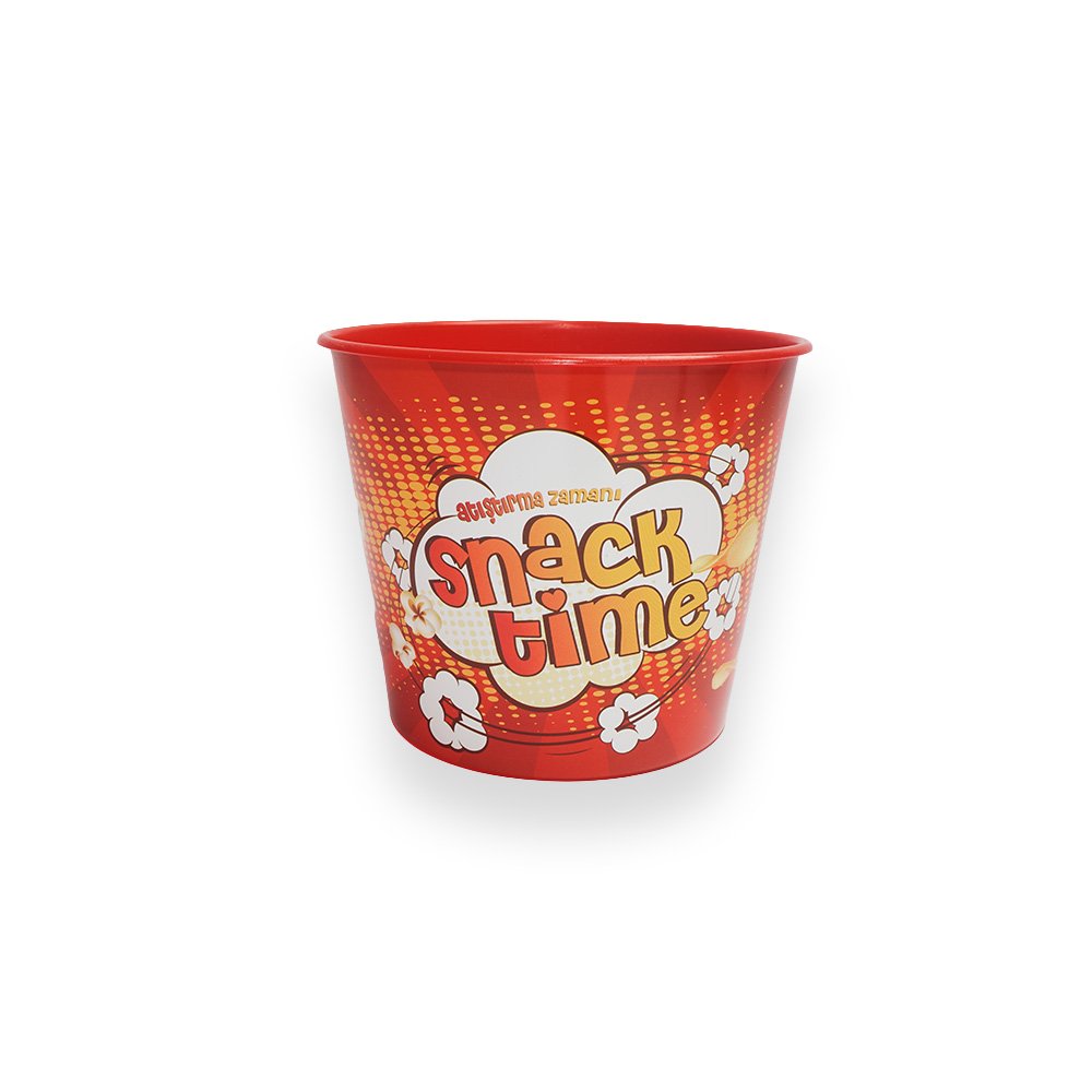 Snack Time Design Popcorn Tub Red