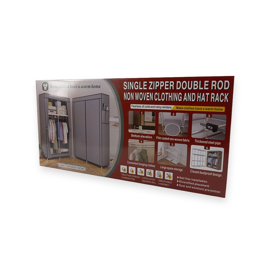 Portable Fabric Wardrobe Closet- 105x45x170cm