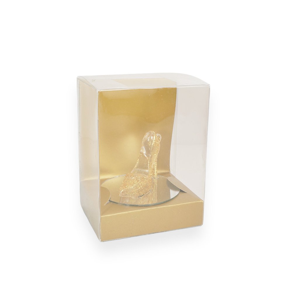 Crystal Shoe Figurine Gold And Silver