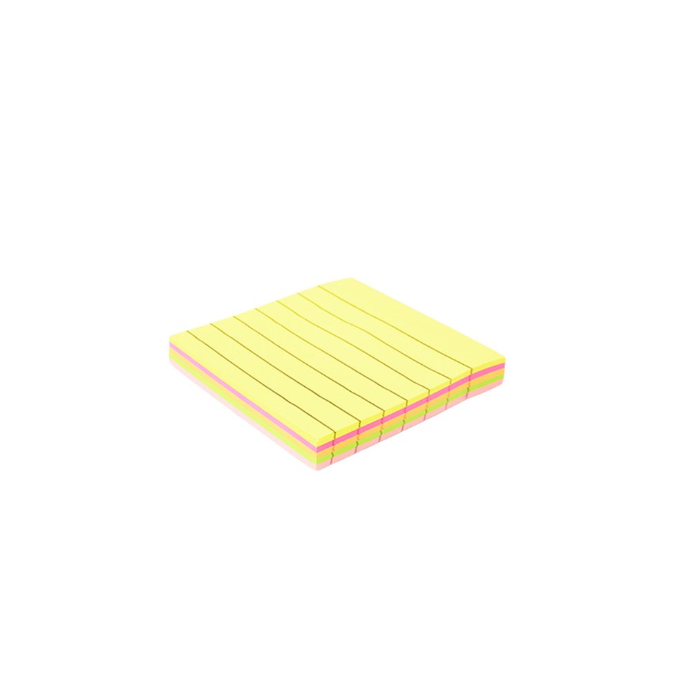 Fluorescent Lined Sticky Notes- 100 Sheets
